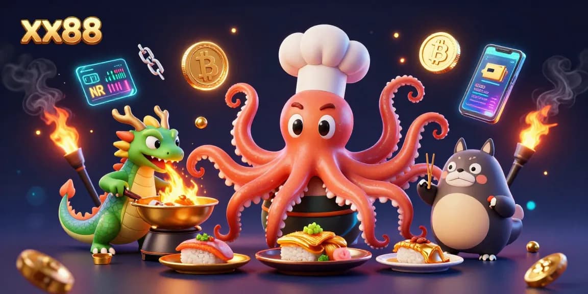 Engage in winning strategies at xx88 with vibrant casino-themed 3D illustration featuring unique characters.