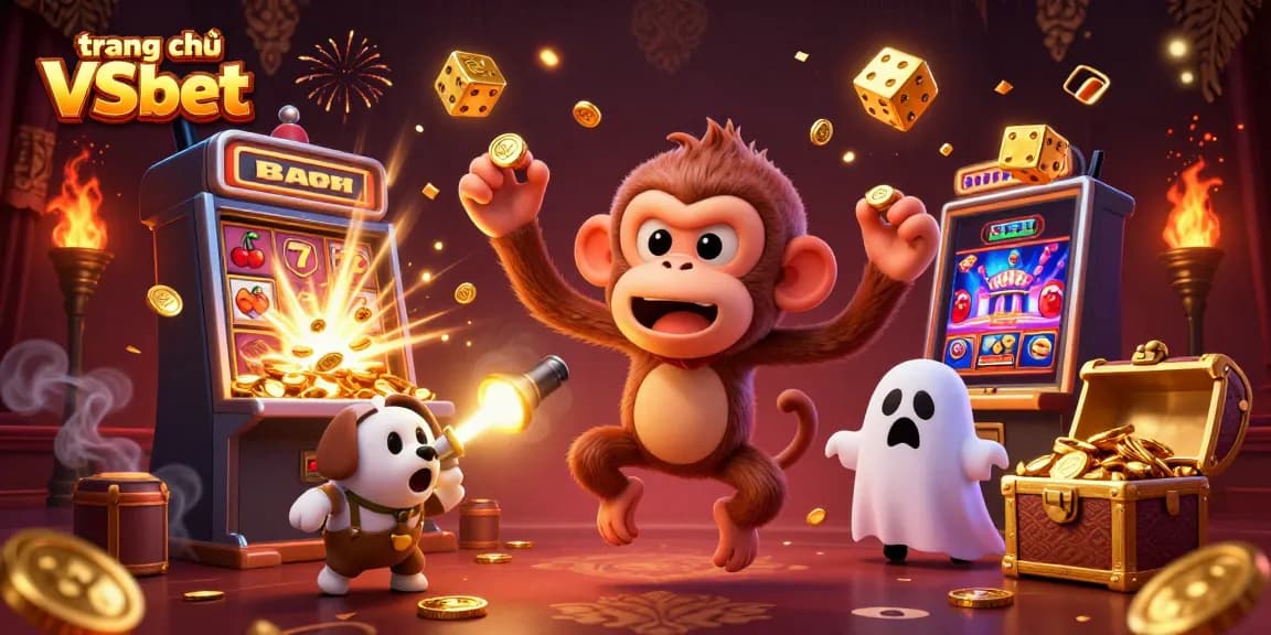 Experience thrilling gameplay at trang chủ VSbet, featuring a ghostly scene with playful casino elements.