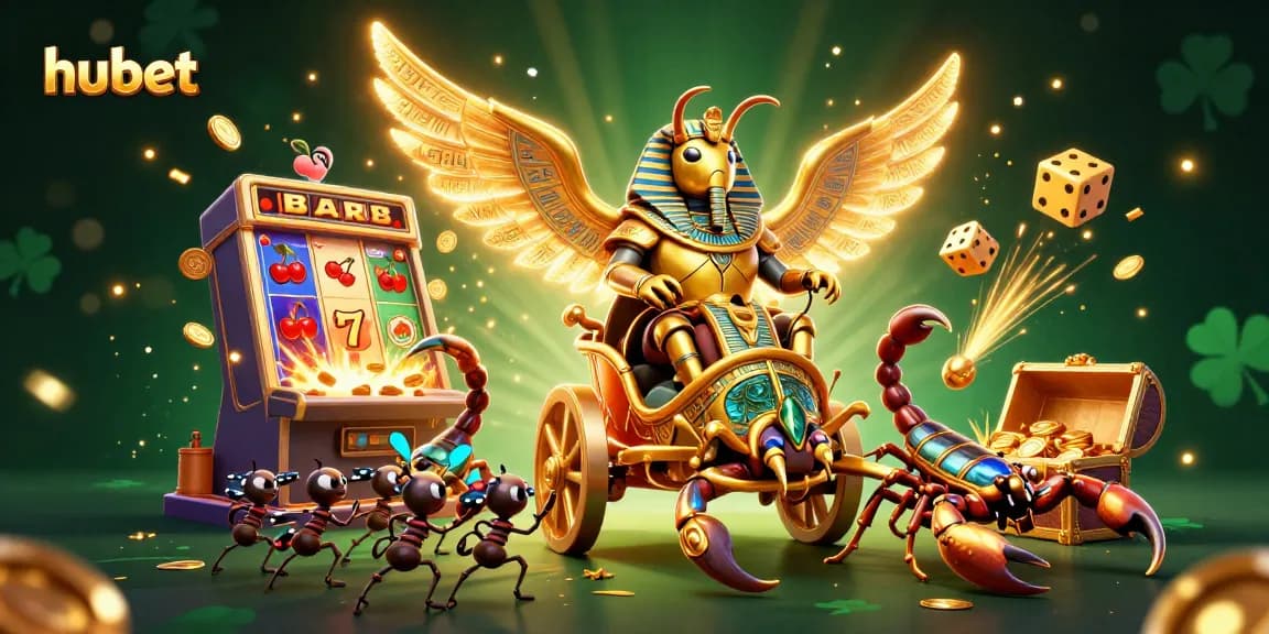 Experience thrilling gameplay at hubet with vibrant 3D characters and casino elements bursting with excitement.