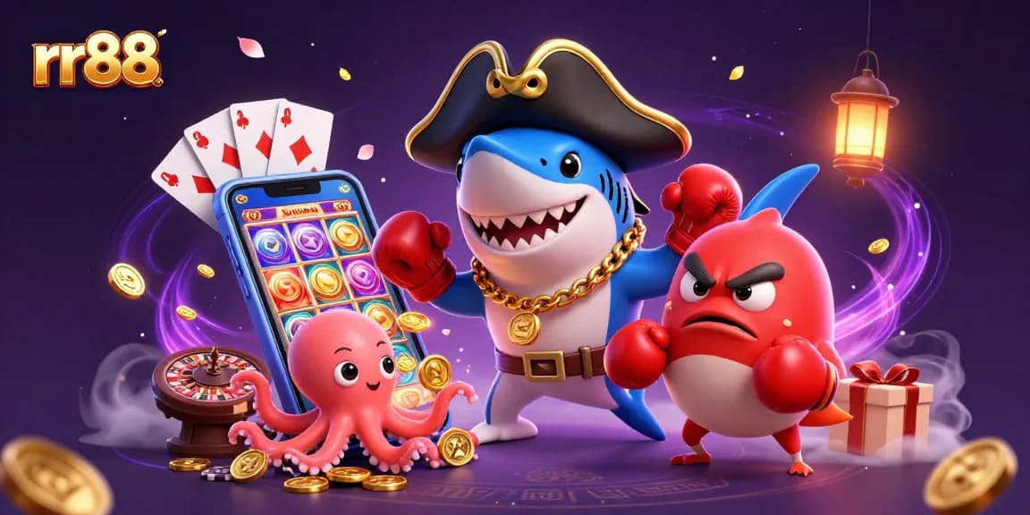 rr88 offers thrilling gaming action with a vibrant pirate theme, featuring colorful slot games and dynamic characters.