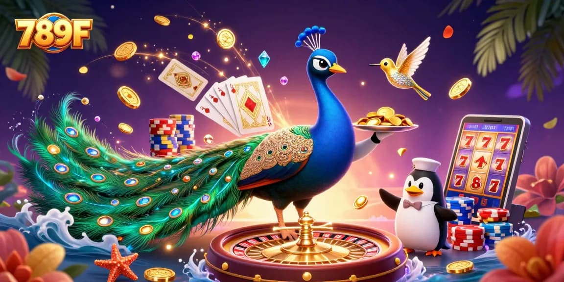 Experience excitement with 789F as vibrant characters and dynamic games come to life within a casino masterpiece.