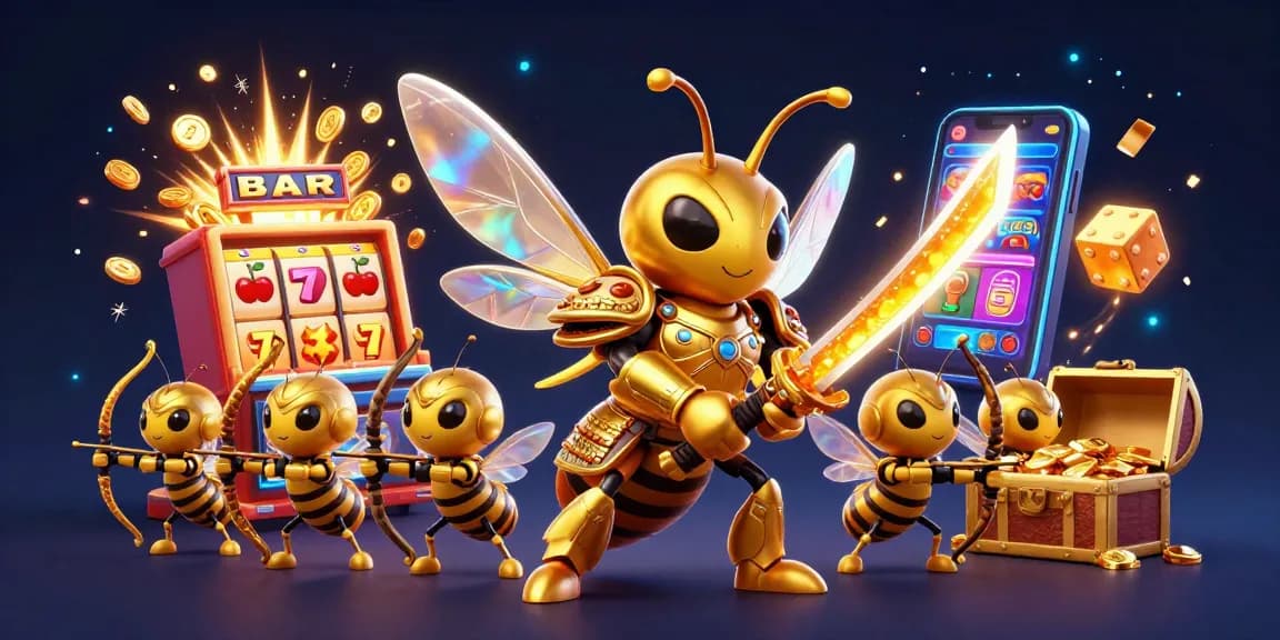 Win44 players engaging with vibrant casino games, feeling the thrill of slots and jackpots.