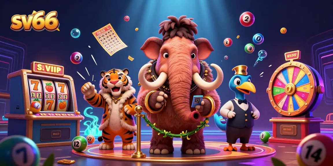 sv66 offers an exciting casino experience featuring a dramatic 3D scene with engaging characters and lively gambling elements.