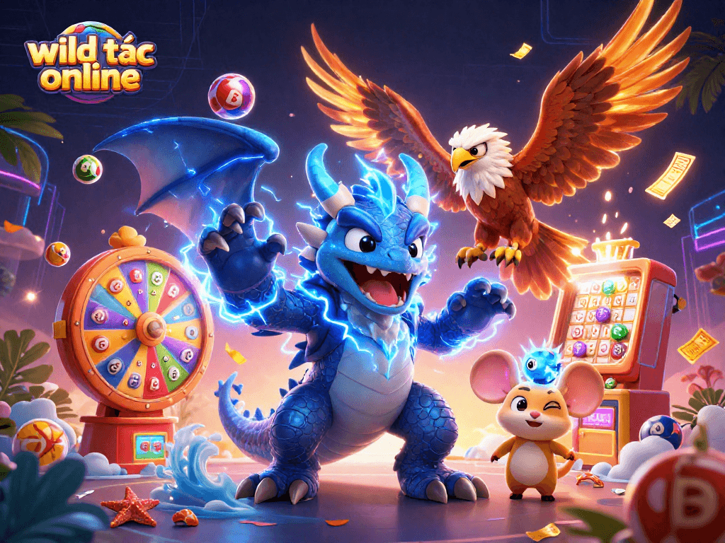Experience wild đạo tặc online with a dynamic scene featuring vibrant lottery elements, thrilling game characters, and exciting 3D graphics.