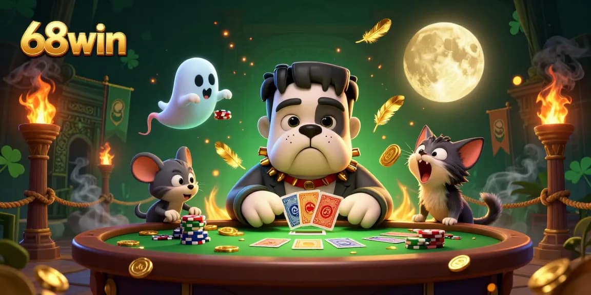 Experience gaming excitement at 68win with lively characters and dynamic casino elements.