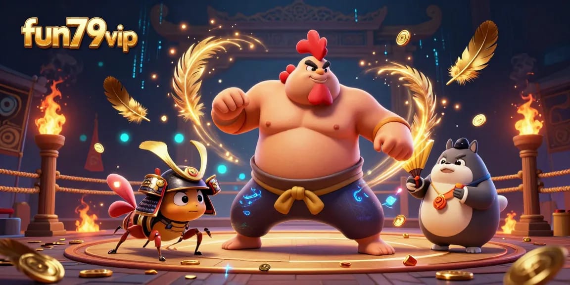 Engage with fun79vip for thrilling casino action in an exciting animated gaming scene.