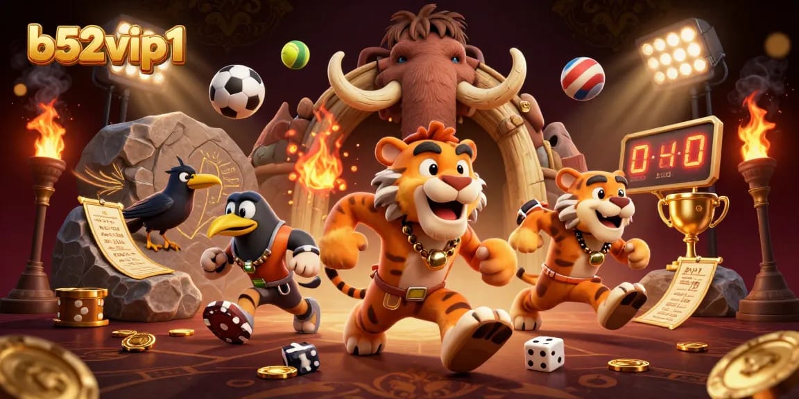 Engage in thrilling gameplay at b52vip1 with vibrant casino elements and exciting characters.