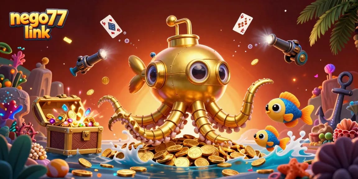 Spinning through the depths, discover the nego77 link with an explosive underwater treasure treasure hunt of gold coins and gems.