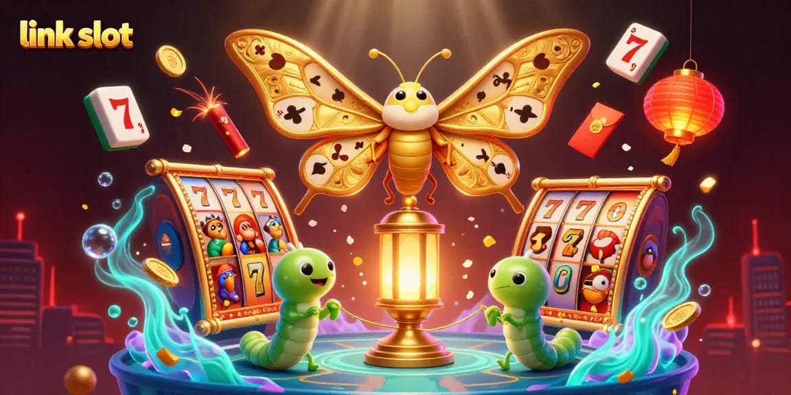 Permainan slot terkini dengan link slot yang menampilkan karakter menarik dan elemen kasino menawan.