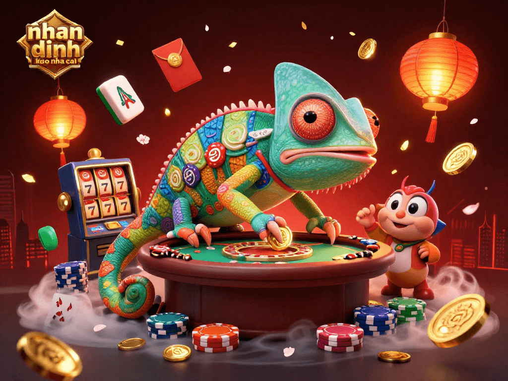 Play with nhan dinh keo nha cai in a vibrant, colorful casino scene filled with rich 3D elements.