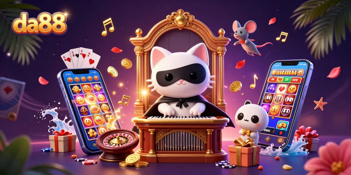 Win big at DA88 with a dynamic 3D gambling scene featuring exciting slots and games.