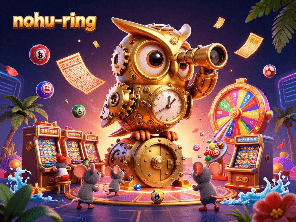Win big with nohu-ring while playing slots amid colorful casino excitement!