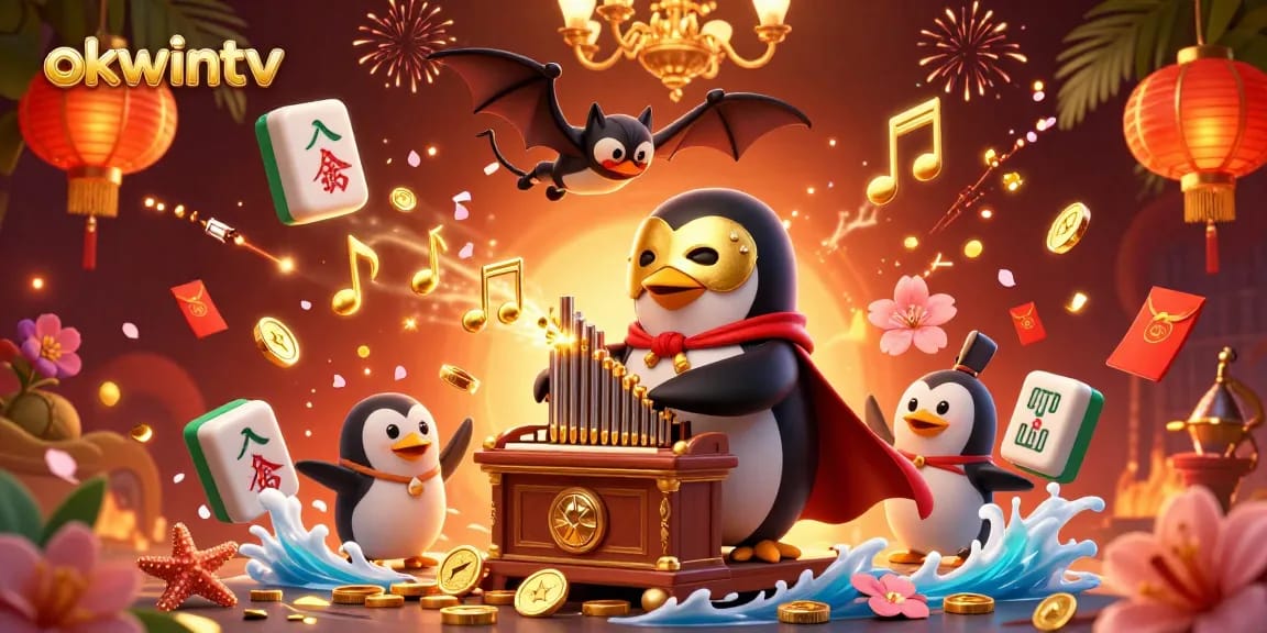 Engage in thrilling sports betting on okwintv, featuring a colorful, animated casino scene.