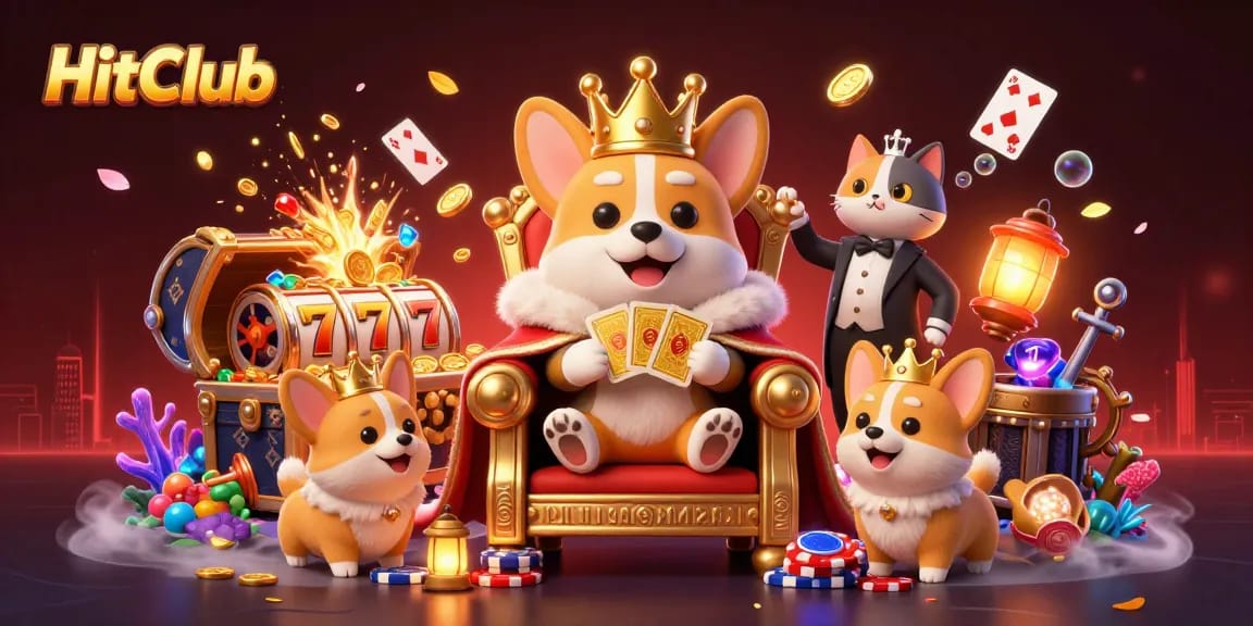 Engage with HitClub's thrilling casino experience, featuring vibrant characters, dynamic gameplay elements, and striking design.