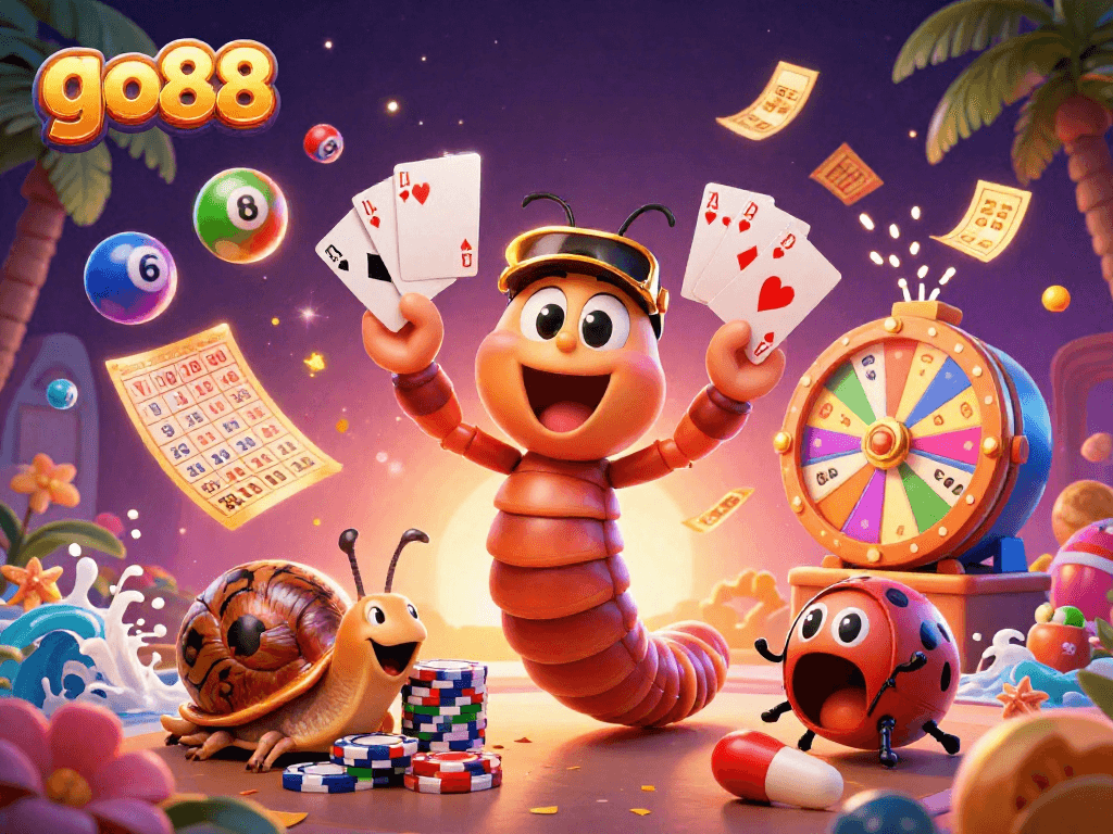 Engage with exciting games at go88, featuring dynamic lottery elements and characters in vivid action.