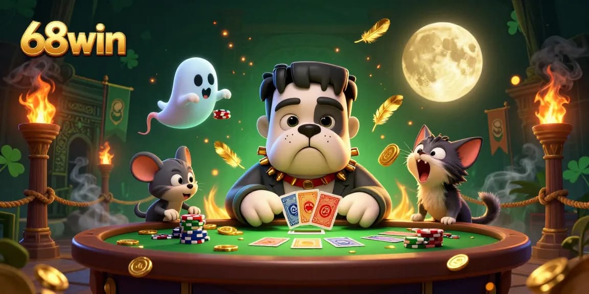 Experience gaming excitement at 68win with lively characters and dynamic casino elements.
