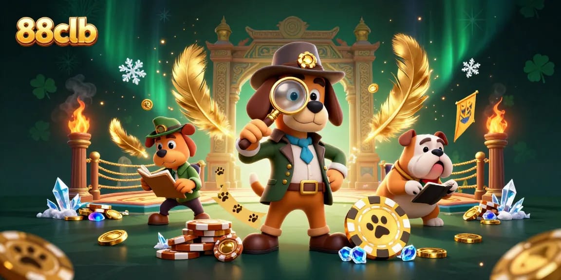 Experience thrilling gaming action at 88clb, where vibrant characters uncover hidden treasures in a casino setting.