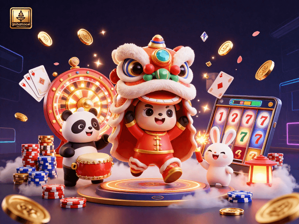 Experience giaimanhacai with vibrant characters in a thrilling casino scene.