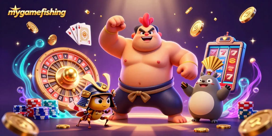 Engage with mygamefishing by experiencing vibrant casino action amidst dazzling symbols and characters.