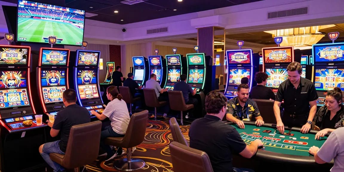 Experience the thrill at KO66 Casino with vibrant gaming atmosphere and diverse players.