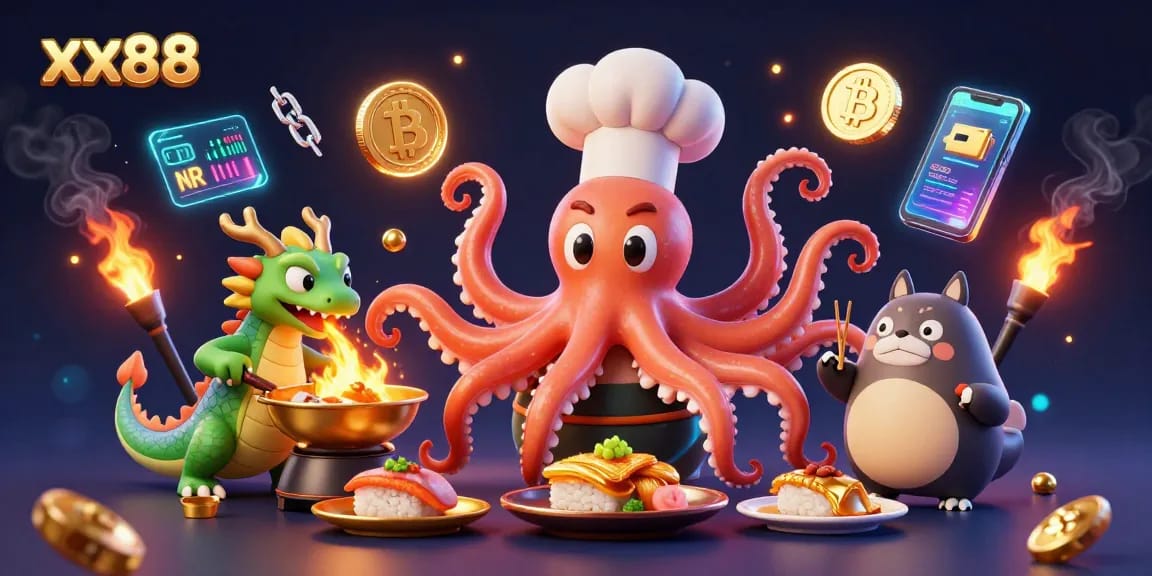 Engage in winning strategies at xx88 with vibrant casino-themed 3D illustration featuring unique characters.