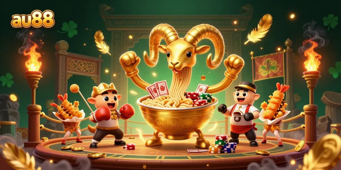Engage in thrilling gaming at au88 with dynamic characters and vibrant casino elements.