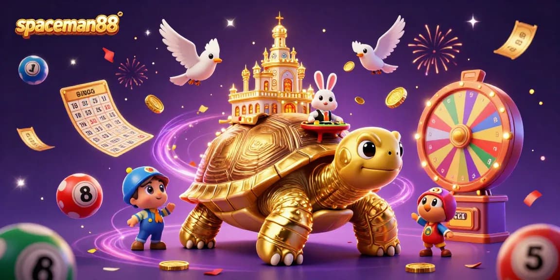 Join spaceman88 in winning vibrant prizes at an exciting, animated casino scene!