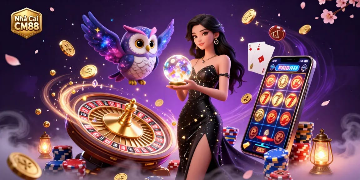 Engage in thrilling gaming at Nhà Cái CM88, highlighted by stunning graphics and casino elements.
