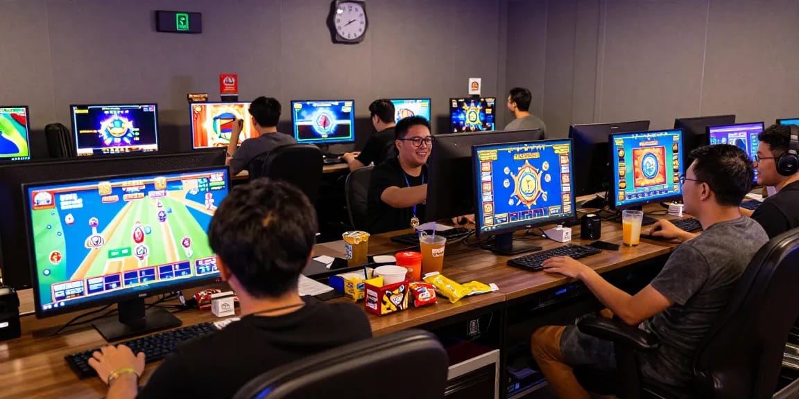 Exciting online gambling environment featuring players engaged in slot gacor games and vibrant graphics.