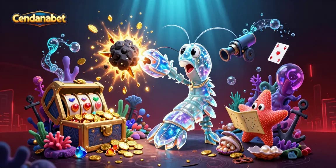Cendanabet invites players to engage in a thrilling underwater jackpot adventure with vibrant game elements and characters.