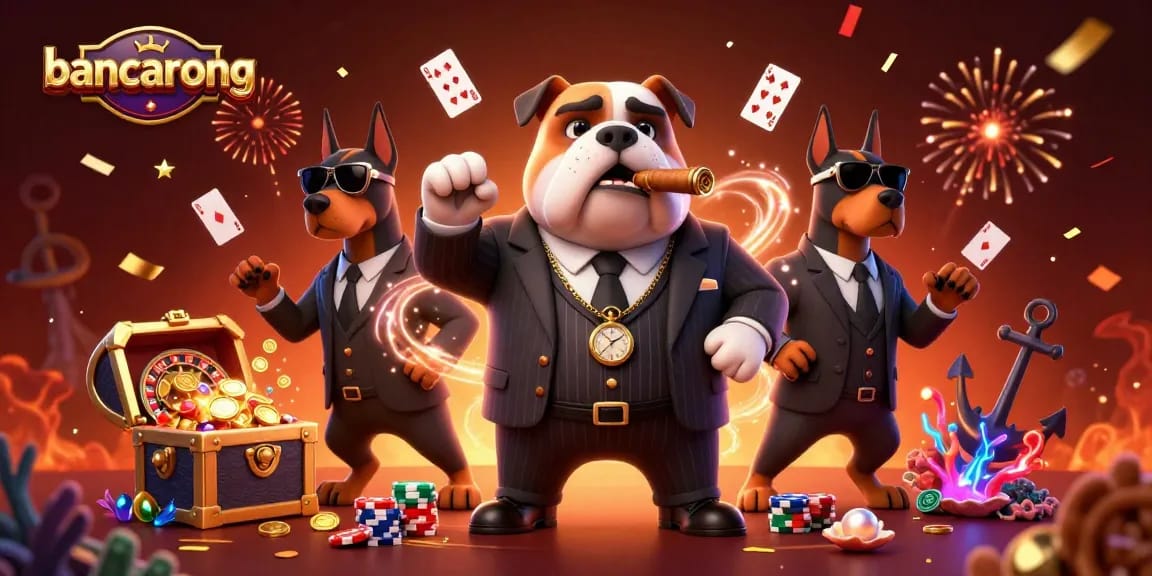 Experience bancarong with animated casino elements including playing cards and roulette to elevate your gaming.