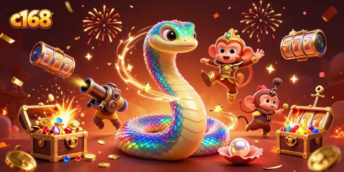 Experience thrilling gameplay with c168's vibrant characters and casino elements.