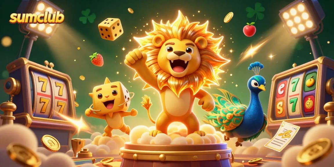 Win at sumclub with exciting 3D casino-themed characters and vibrant game elements.