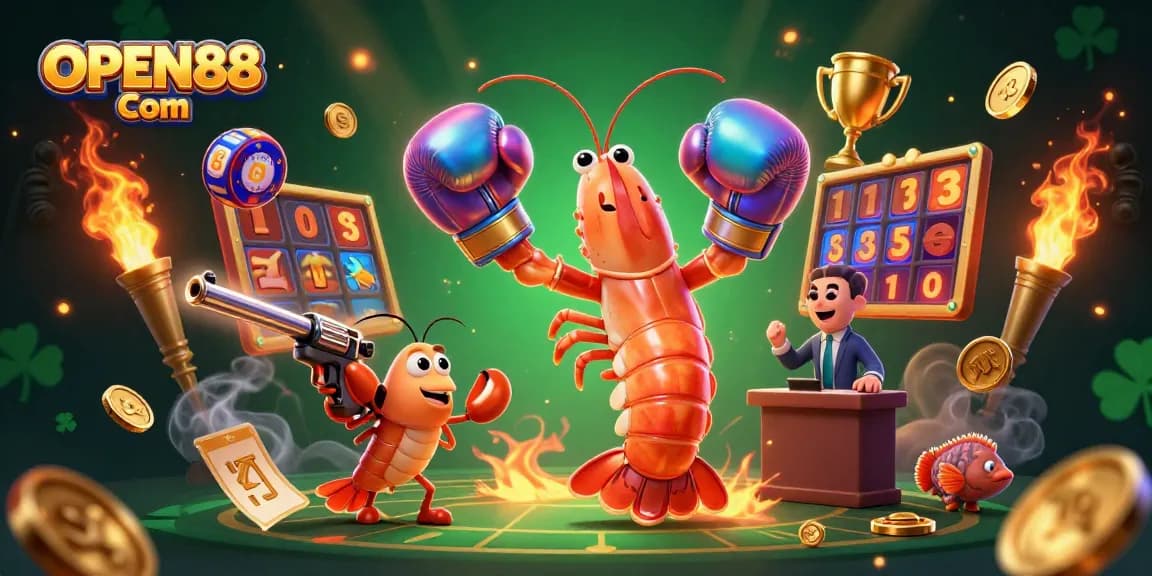 Engage with OPEN88 Com's thrilling virtual gaming experience featuring vibrant 3D characters and dynamic slot actions.