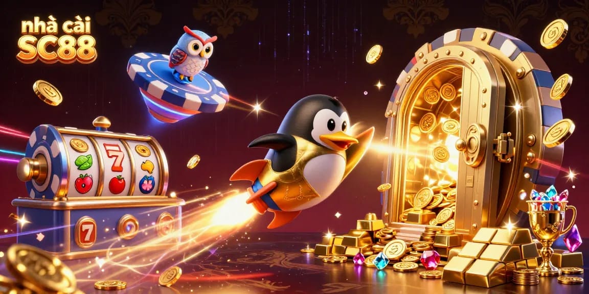 Engage with nhà cái SC88, experiencing thrilling online casino adventures filled with vibrant slot reels and treasure.
