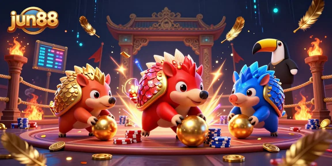 Experience excitement with jun88 as rival pangolins compete in a casino battle!