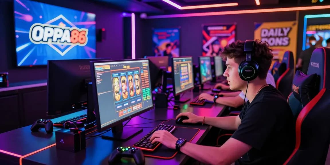 Experience exhilarating gaming with OPPA86 link in vibrant lounge atmosphere.