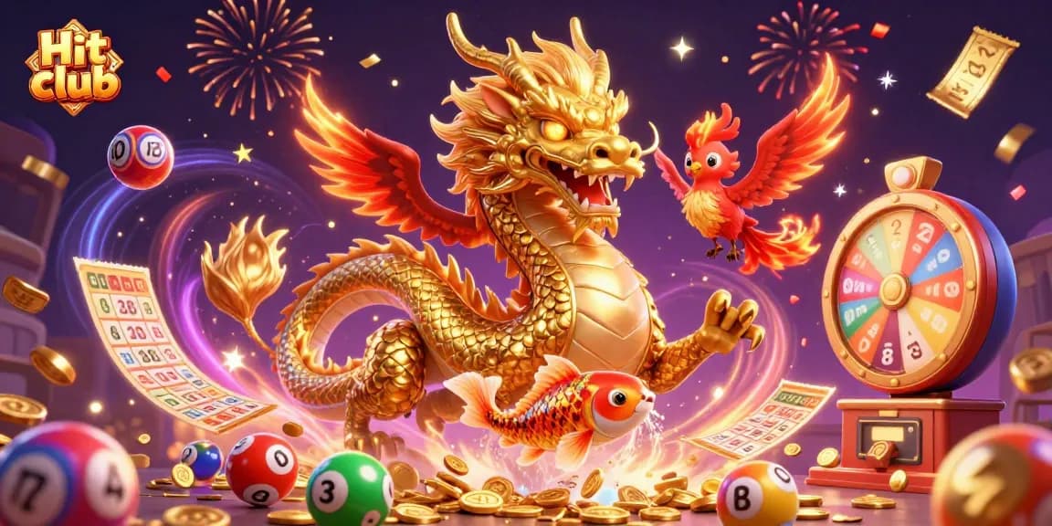 Players enjoy the thrilling experience at Hit club, engaging with vibrant games under festive lights.