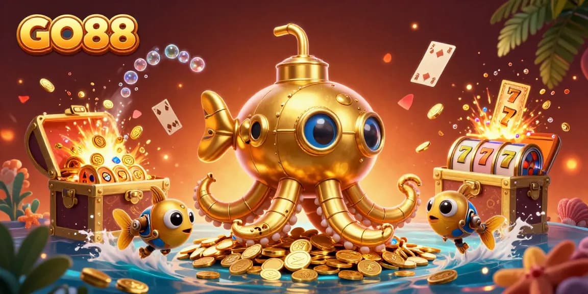 Experience the thrill of gaming with GO88's vibrant slot scene featuring dynamic 3D characters.