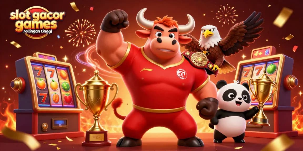 Experience big wins with slot gacor games rollingan tinggi showcasing a vibrant victory celebration with casino elements.