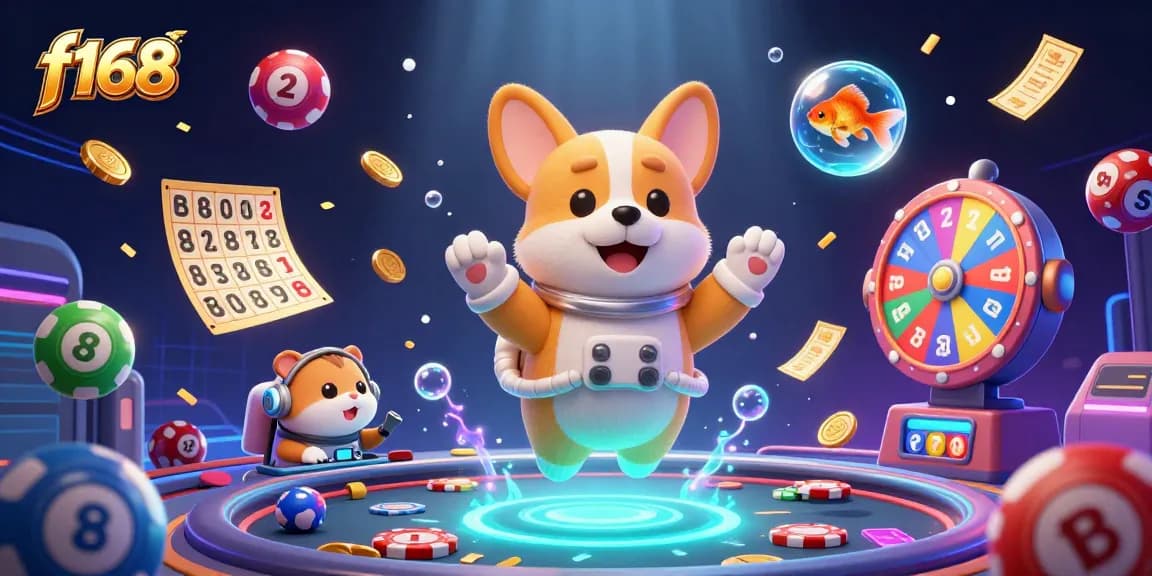 Experience thrilling gameplay at f168 with a vibrant casino scene featuring unique characters and engaging elements.