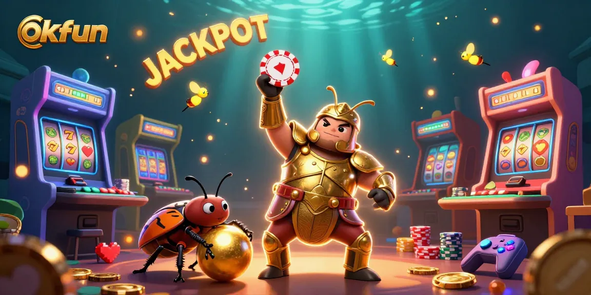 Engage with okfun and win at dynamic poker tables featuring jubilant characters and casino elements.