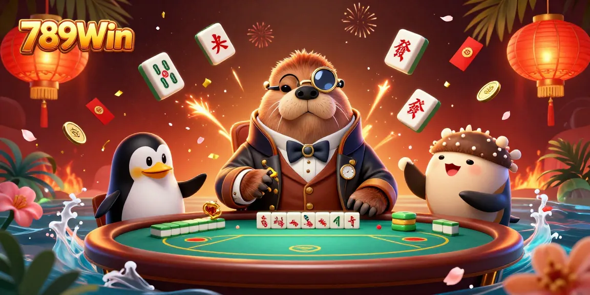 Experience thrilling gameplay at 789Win while a jolly walrus plays poker underwater with friends.