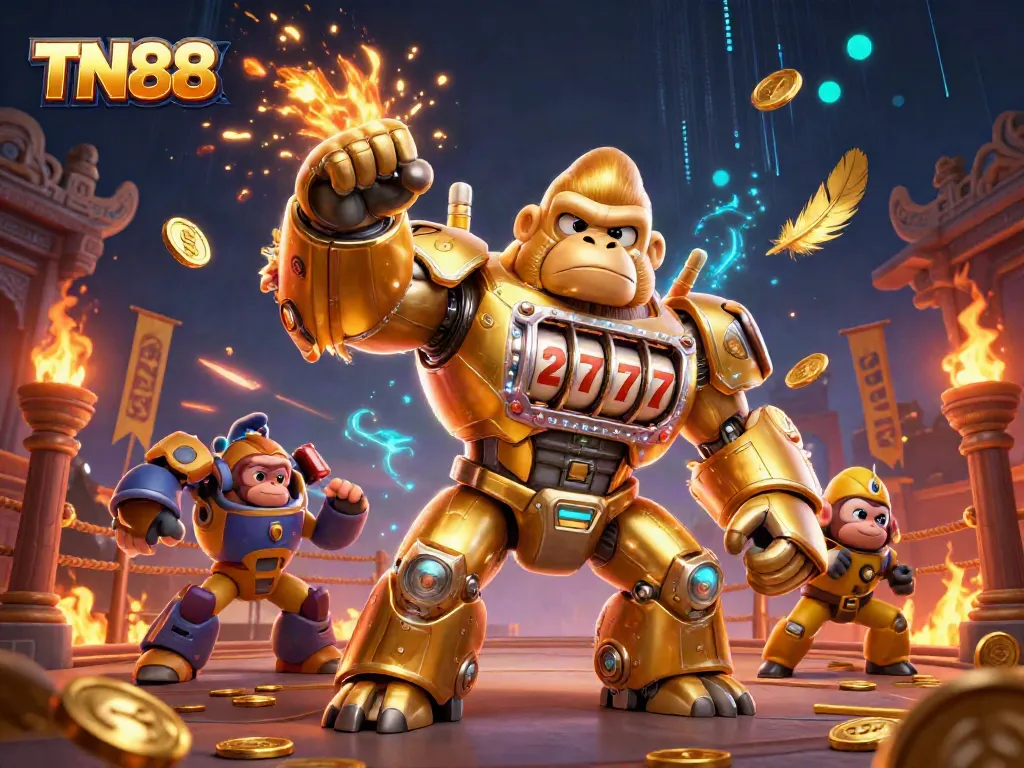 Engage in thrilling adventures with TN88, a vibrant 3D casino mech bursting with excitement.