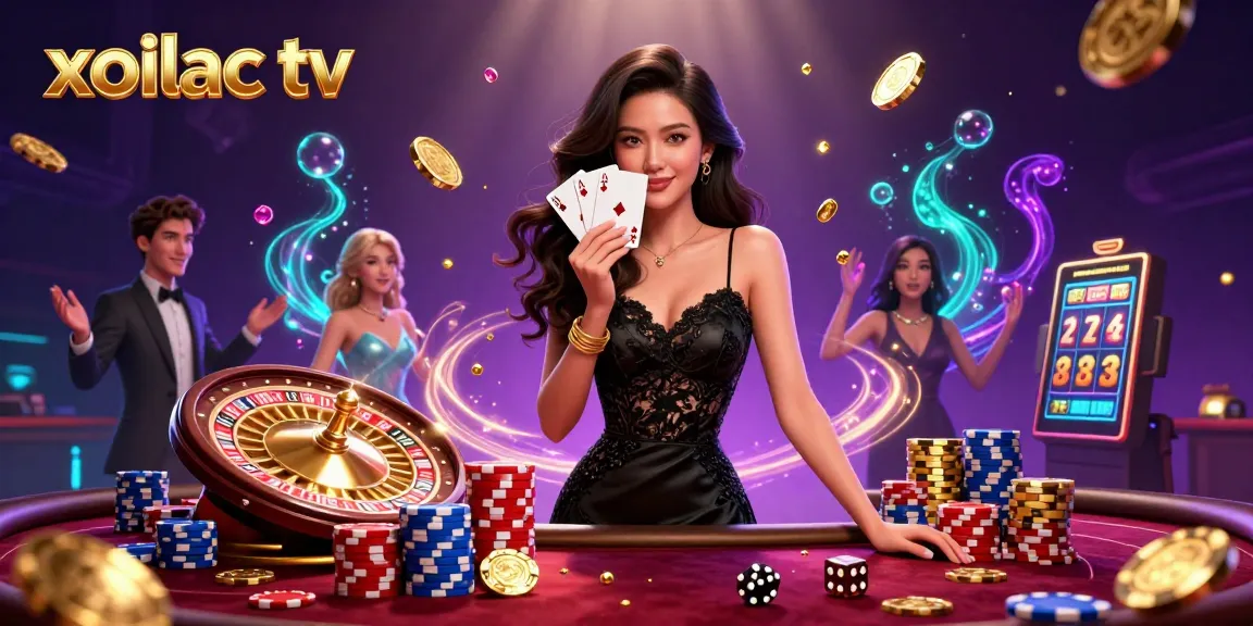 Xoilac TV offers a thrilling online gambling experience with engaging casino visuals and dynamic betting gameplay.
