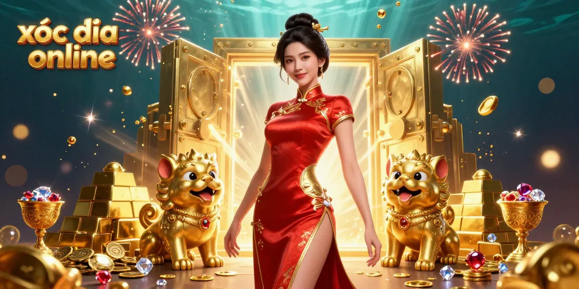 Experience xóc đĩa online with charming visuals and stunning casino elements in this vibrant illustration.