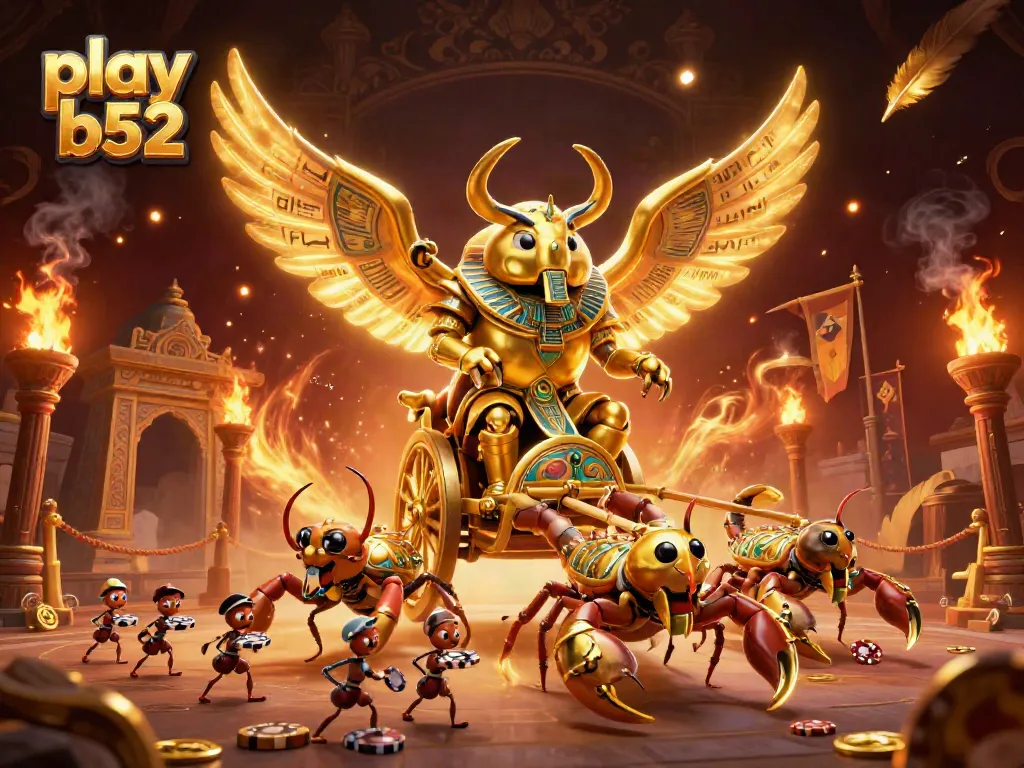 Experience the excitement to play b52 with vibrant, dynamic gambling elements in a captivating casino illustration.
