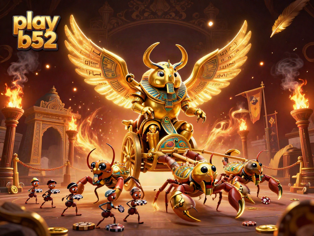 Experience the excitement to play b52 with vibrant, dynamic gambling elements in a captivating casino illustration.