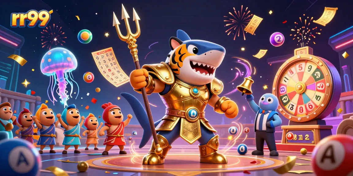 Engage with rr99 through vibrant casino games amidst a thrilling underwater scene.