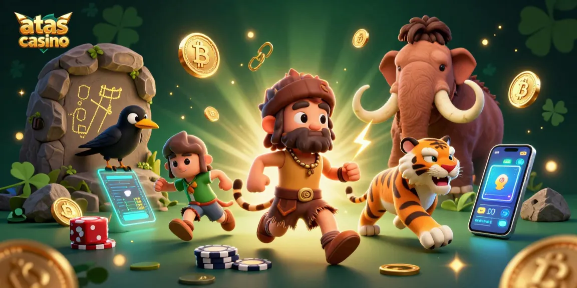 Engage with the exciting world of atas casino in this vibrant 3D scene showcasing vibrant characters and crypto elements.